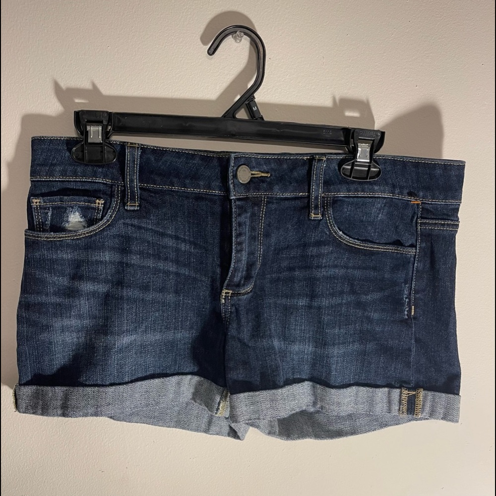 Paige Dark Denim Size 27 Women Distressing with stretch Cutoff Jean Short